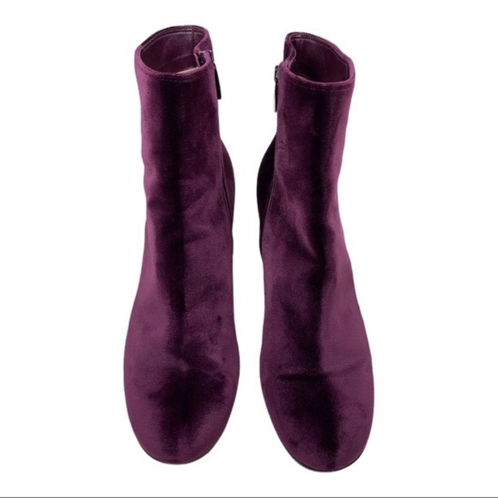 Gianvito Rossi Margaux Prune Velvet Booties 39.5 / 9.5